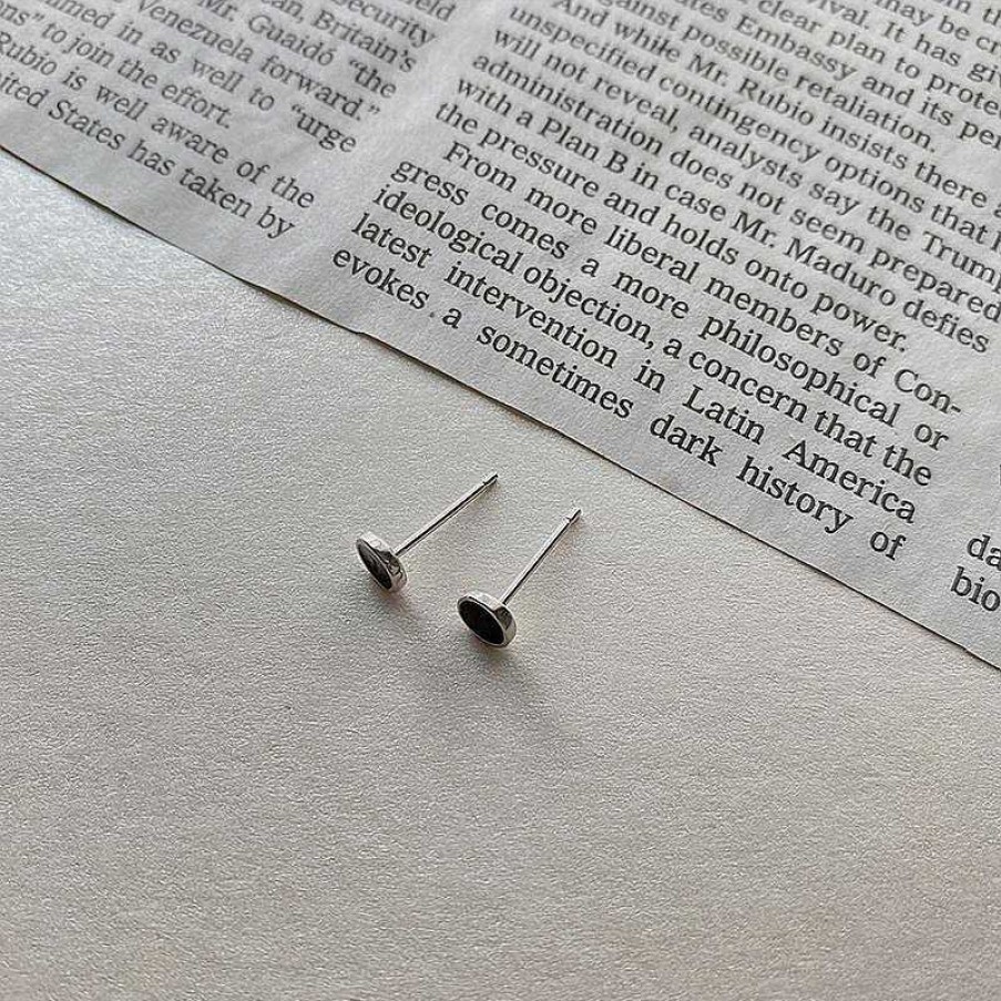 Accs & Bags & Shoes The Korean Fashion | Black Round Ear Studs