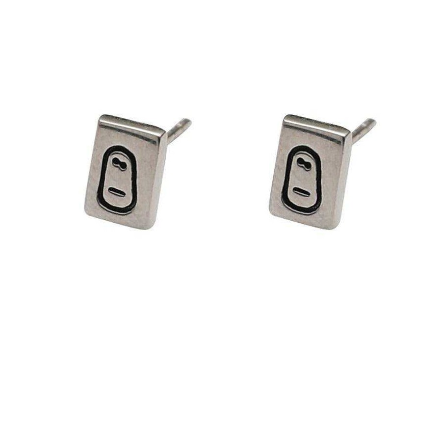 Accs & Bags & Shoes The Korean Fashion | Cartoon Square Stud Earrings