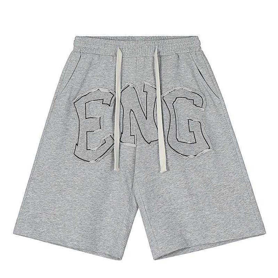 Clothing The Korean Fashion Shorts | Embroidery Drawstring Track Shorts