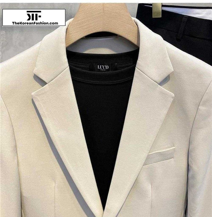 Clothing The Korean Fashion | Drape Casual Suit Jacket