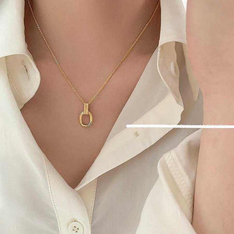 Women The Korean Fashion Necklaces | Metal Necklace Gold