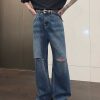 Clothing The Korean Fashion Jeans | Blue Ripped Jeans Light Blue