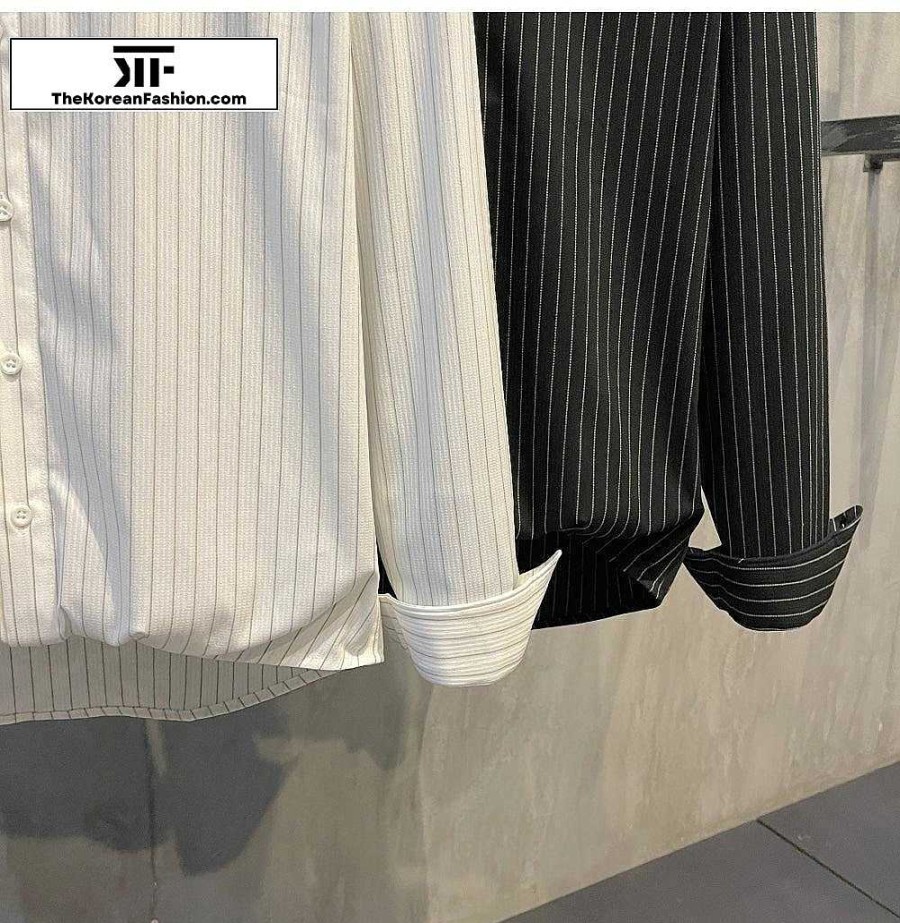 Casual Style Clothes The Korean Fashion | Striped Formal Shirt