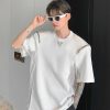 Clothing The Korean Fashion | Mesh Patchwork Zip T-Shirt