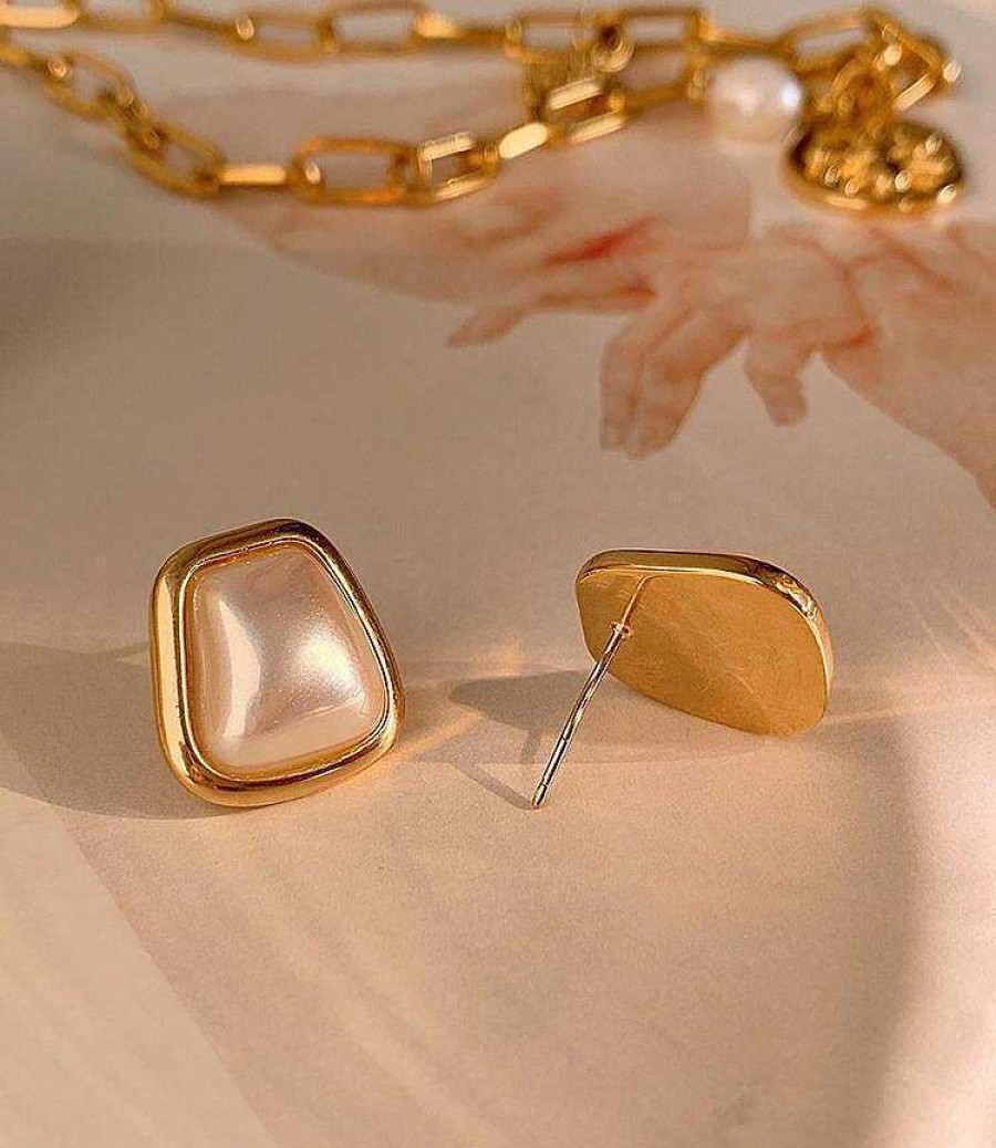 Women The Korean Fashion Earrings | Pearl Earrings Gold