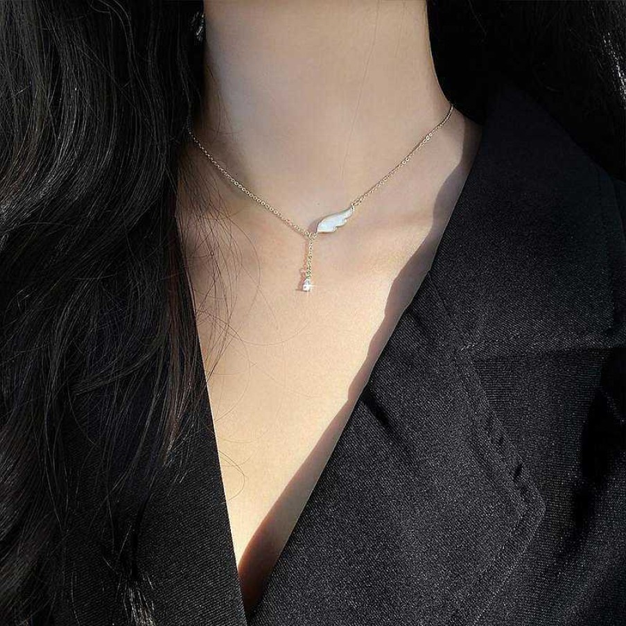 Women The Korean Fashion Necklaces | Angel Wing Necklace Angel Wings Necklace