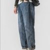 Clothing The Korean Fashion Jeans | Loose Straight Fit Jeans Blue