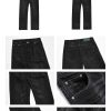 Clothing The Korean Fashion Jeans | Washed Ripped Jeans Black