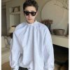 Clothing The Korean Fashion | Round Neck Elastic Neckline Pullover Sweater Gray