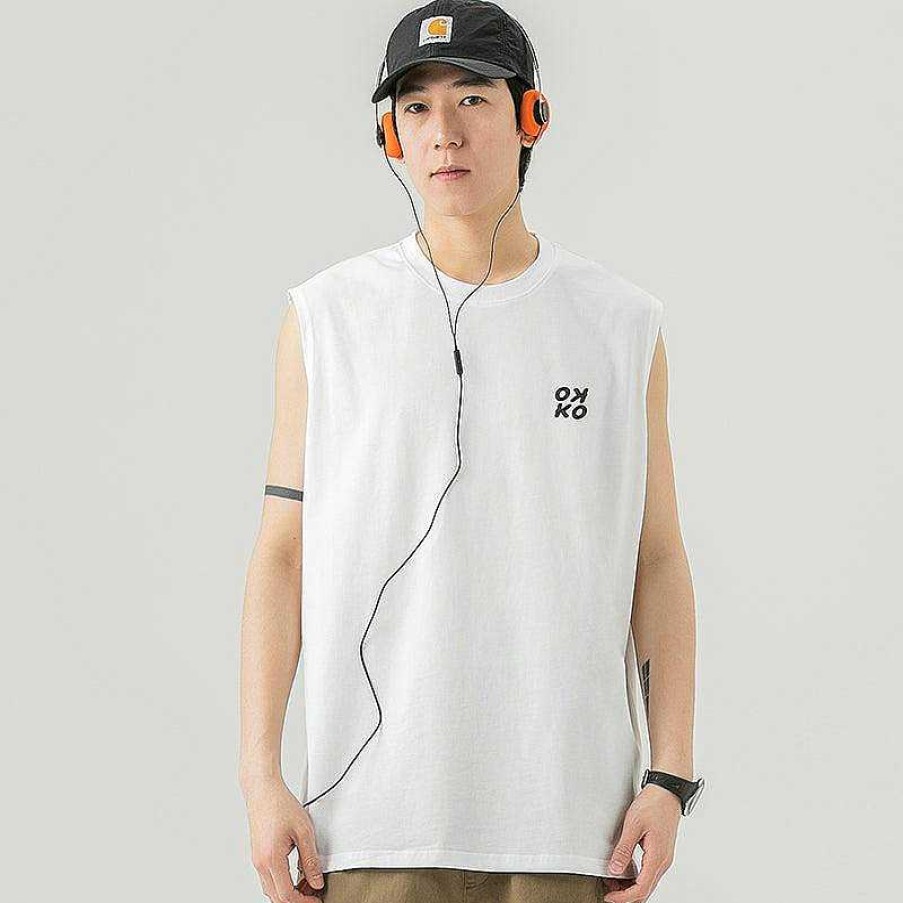 Clothing The Korean Fashion | Loose Cotton Tank Top