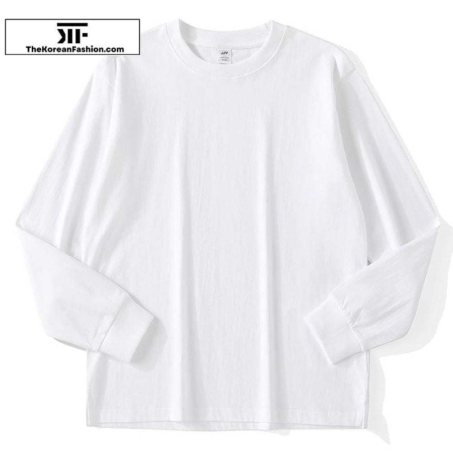 Casual Style Clothes The Korean Fashion | Bottoming Cotton Long Sleeve Basic Tee