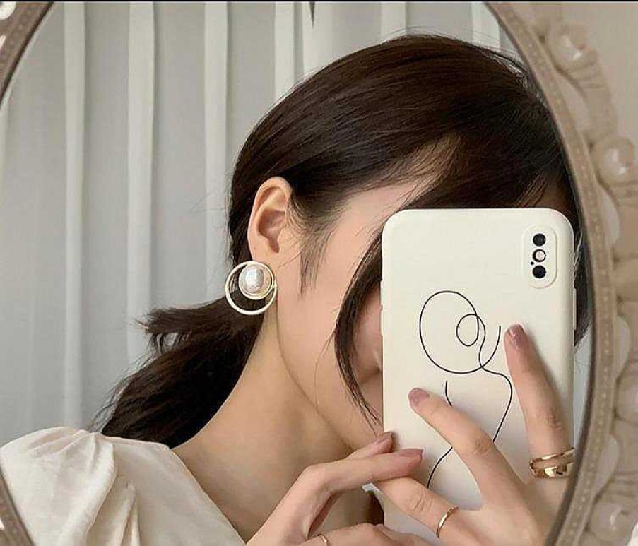 Women The Korean Fashion Earrings | Vintage Elegant Pearl Earrings As Image