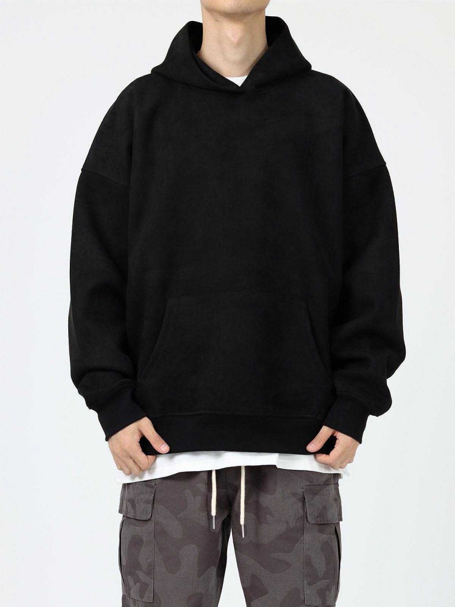 Clothing The Korean Fashion | Suede Hooded Sweater