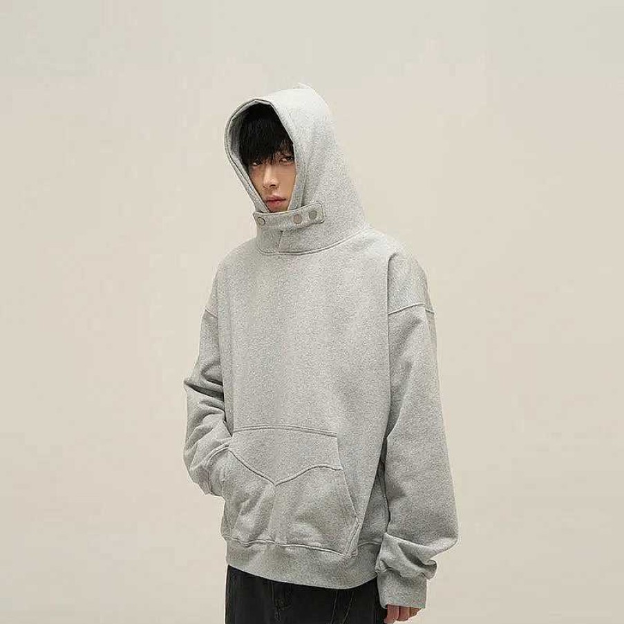 Clothing The Korean Fashion | Hooded Deconstructed Sweatshirt