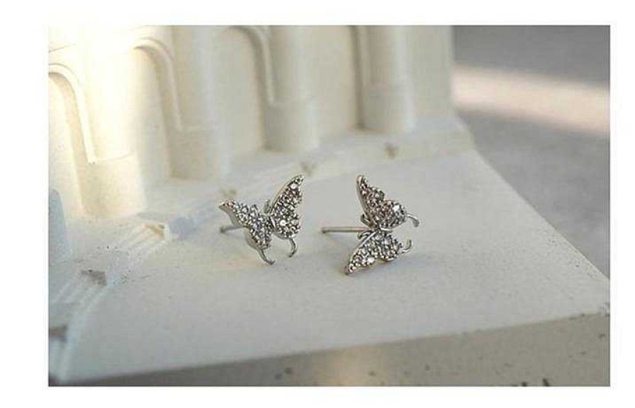 Women The Korean Fashion Earrings | Alloy Butterfly Stud Earrings