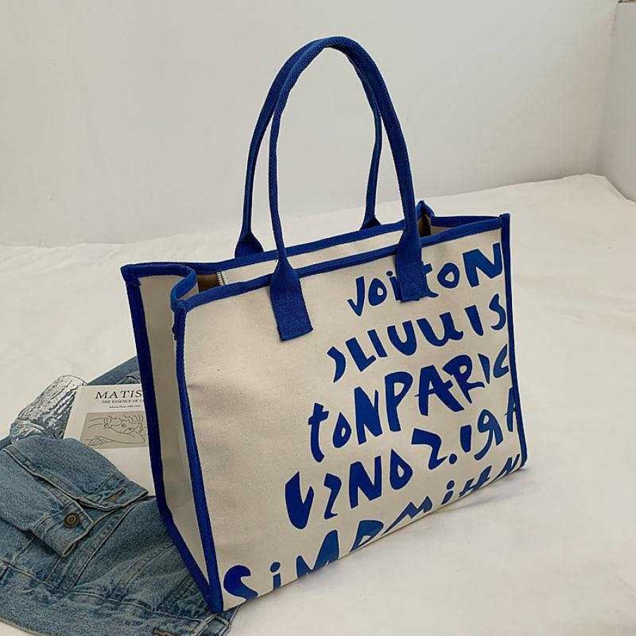 Women The Korean Fashion | Alphabet Graffiti Tote Bag