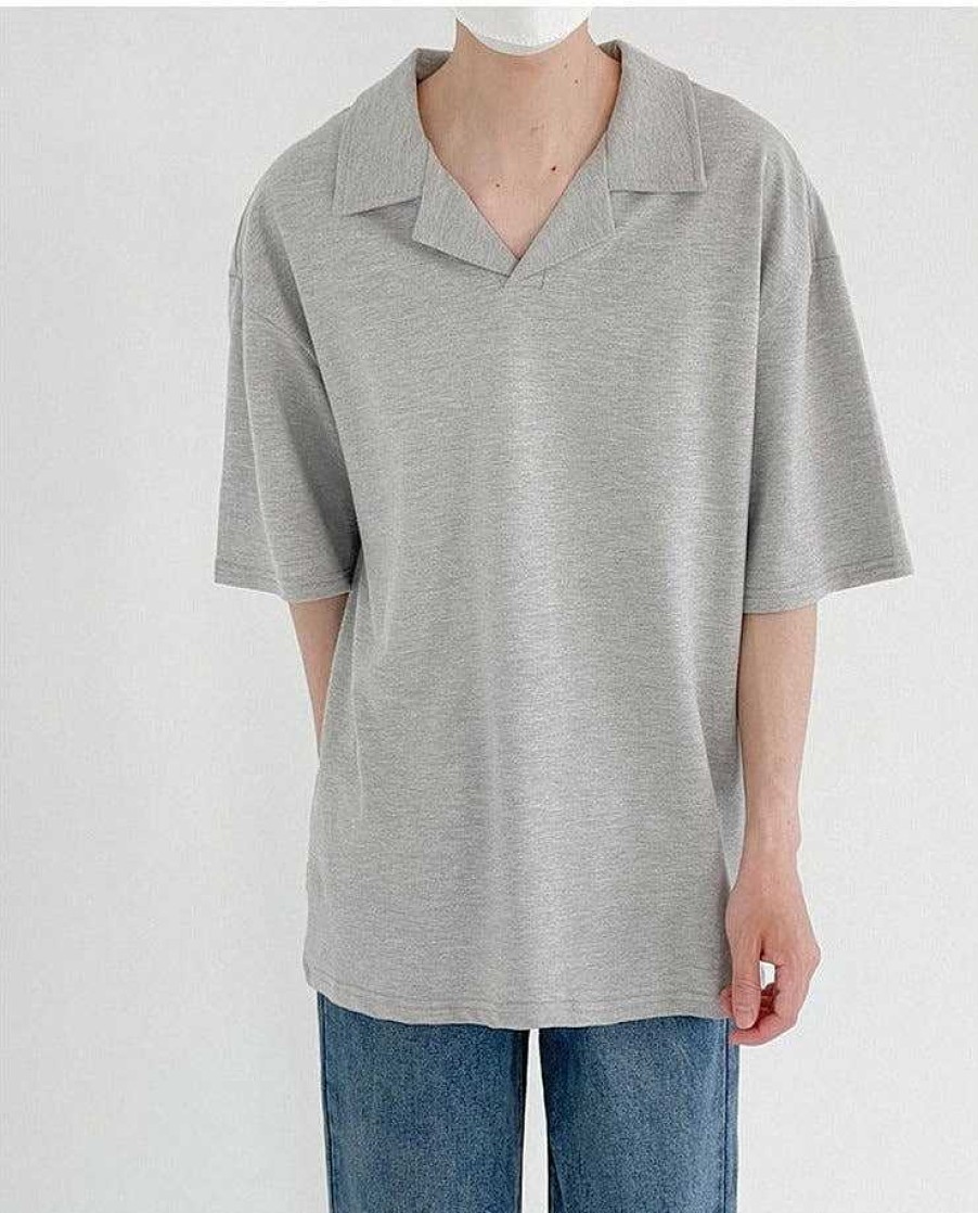 Clothing The Korean Fashion | Casual Lapel Polo T-Shirt