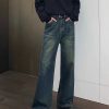 Clothing The Korean Fashion Jeans | High Waist Straight Leg Jeans