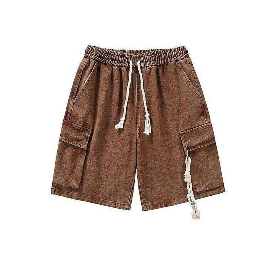 Clothing The Korean Fashion Shorts | Washed Wide Leg Denim Shorts