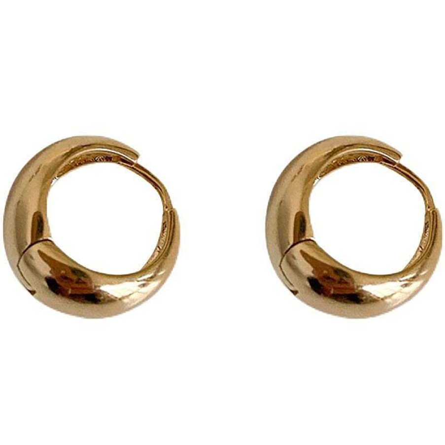 Women The Korean Fashion Earrings | Gold Circle Earrings Golden