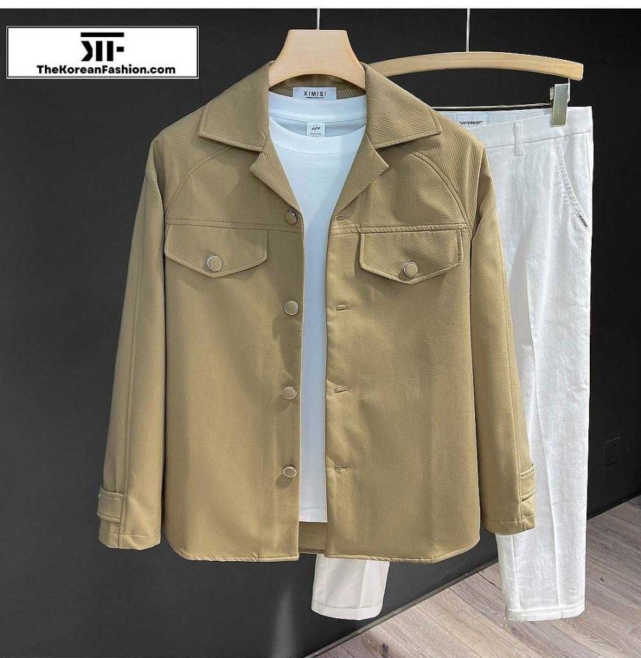 Casual Style Clothes The Korean Fashion | Button Lapel Up Jacket