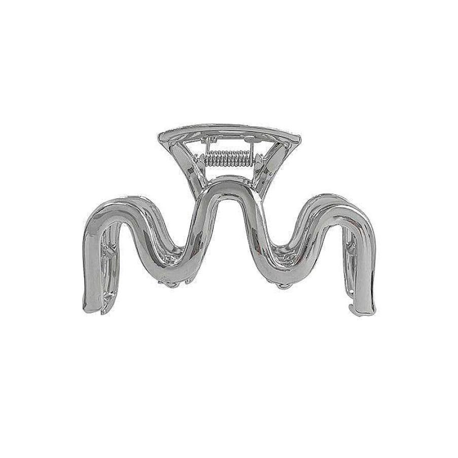 Women The Korean Fashion Hair Accessories | M-Shaped Metal Hair Claw Clip Silver