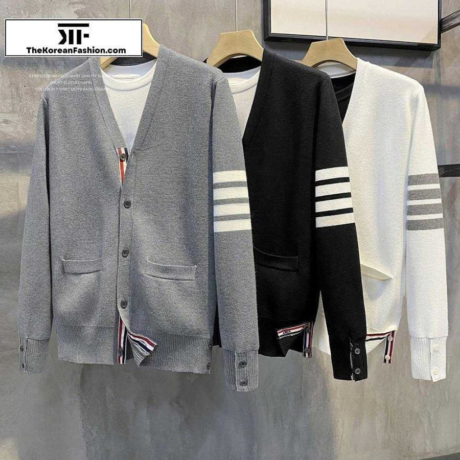 Casual Style Clothes The Korean Fashion | Slim Fit Ribbon Knit Cardigan