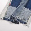 Clothing The Korean Fashion Jeans | Splashing Ink Flared Straight Jeans Blue