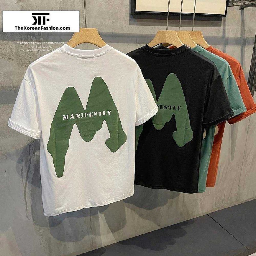 Casual Style Clothes The Korean Fashion | M Letter Printed T-Shirt