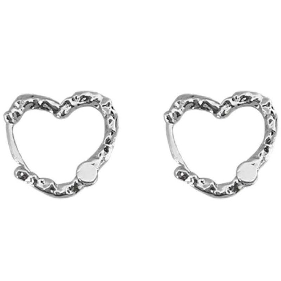 Women The Korean Fashion Earrings | Irregular Metal Heart Earrings