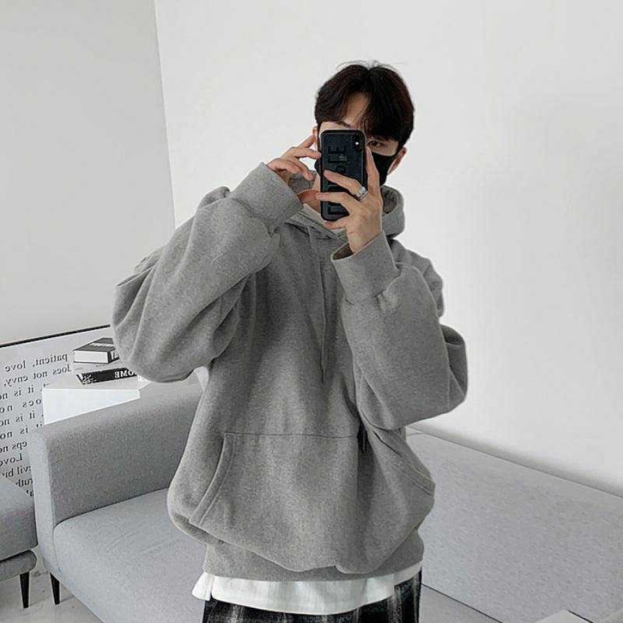 Clothing The Korean Fashion | Loose Hooded Sweatshirt