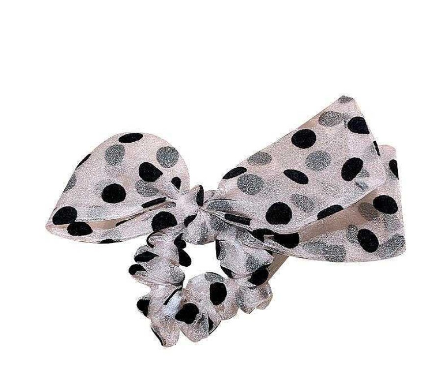 Women The Korean Fashion Hair Accessories | Lace Polka Dot Hair Tie