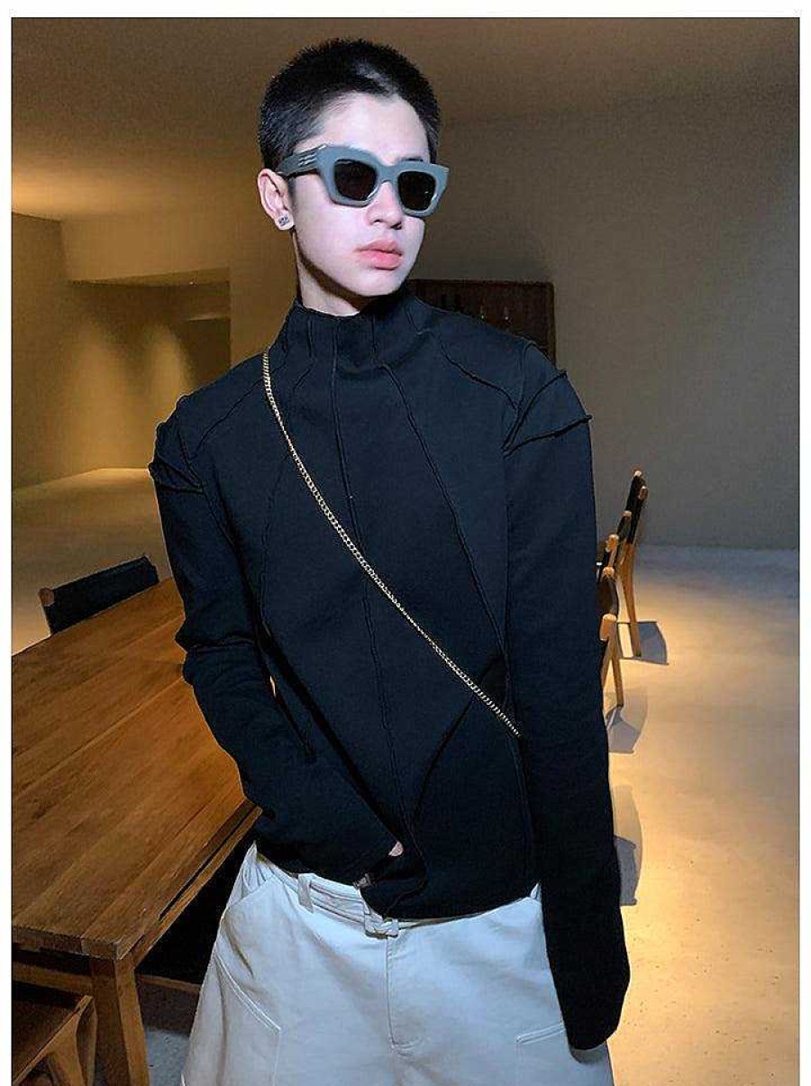 Clothing The Korean Fashion | Half-Neck Long-Sleeve T-Shirt