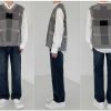 Clothing The Korean Fashion | Retro Plaid Sweater Vest