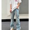 Clothing The Korean Fashion Jeans | Painted Ripped Jeans Blue