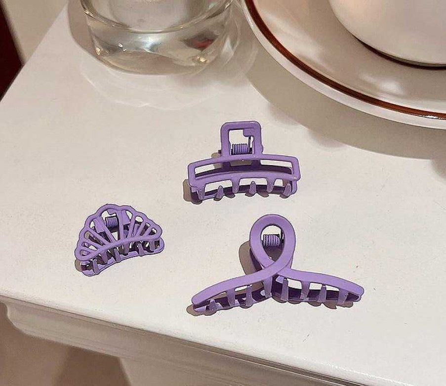 Women The Korean Fashion Hair Accessories | Mini Purple Claw Clip