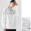 Clothing The Korean Fashion | Letter Print Round Neck Fleece Pullover