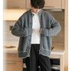 Clothing The Korean Fashion | Topstitched Trim Knitted Cardigan