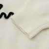 Clothing The Korean Fashion | Letter Embroidered Sweater White