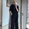 Clothing The Korean Fashion | Two Piece T-Shirt With Shoulder Pads