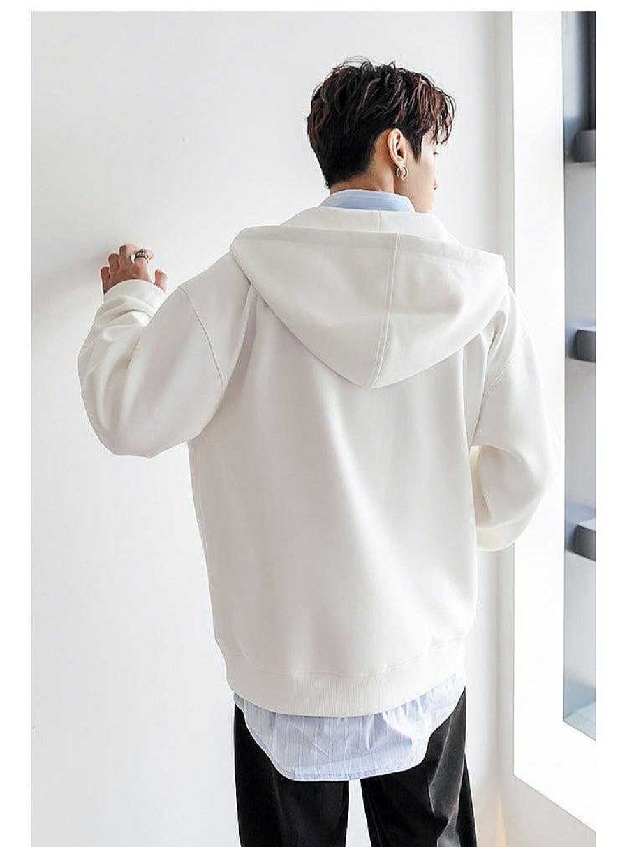 Clothing The Korean Fashion | Two Piece Hooded Sweatshirt White